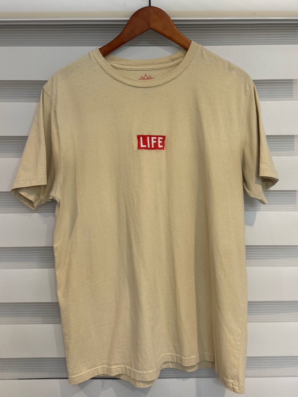 Altru Cream Short-Sleeve Tee with Red LIFE Patch